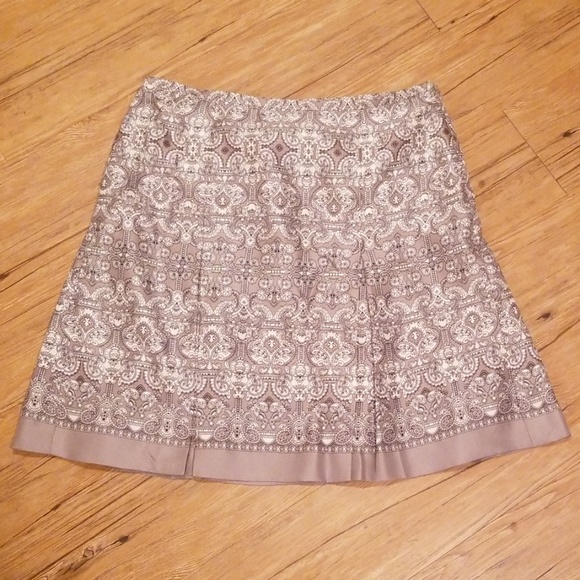 The LOFT: Soft pleated grey a line skirt